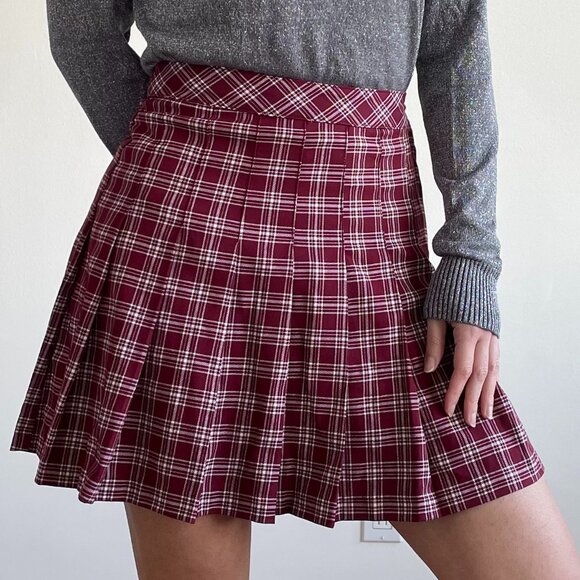Divided By H&M - Plaid Pleated Mini Skirt - Picture 1 of 15